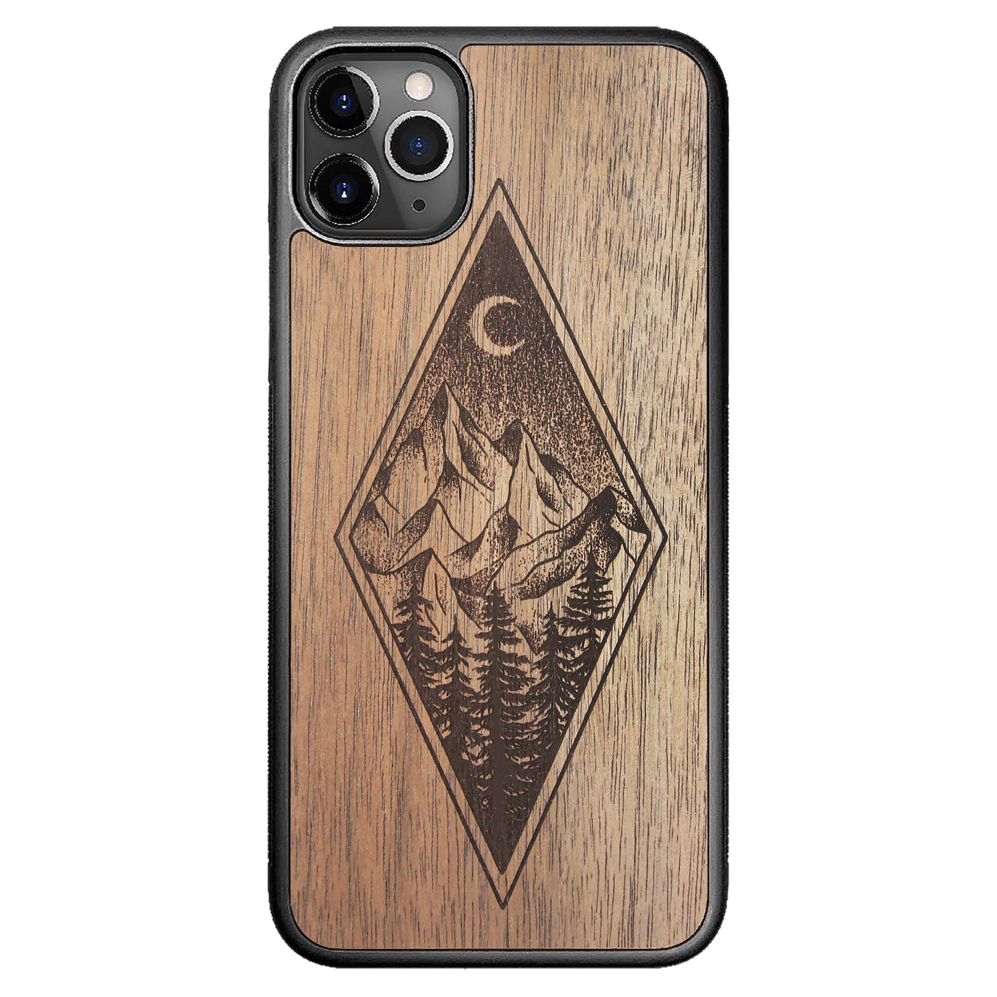 Wooden Case for iPhone 11 Pro Max Mountain Night
