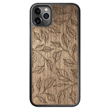 Wooden Case for iPhone 11 Pro Max Botanical Leaves