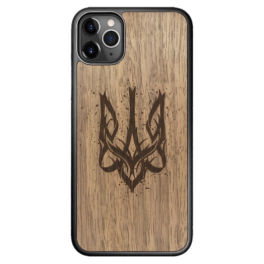Wooden Case for iPhone 11 Pro Max Ukrainian Trident Trizub