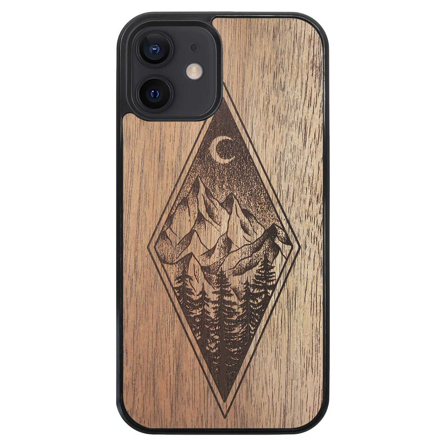 Wooden Case for iPhone 12 Mountain Night