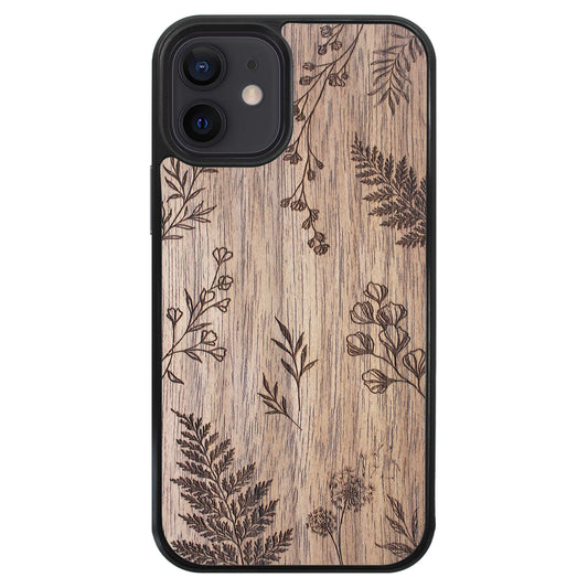 Wooden Case for iPhone 12 Mini Botanical
