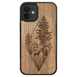 Wooden Case for iPhone 12 Mini Deer Woodland