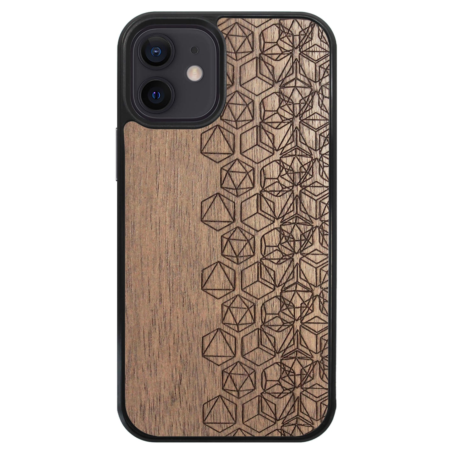 Wooden Case for iPhone 12 Mini Geometric