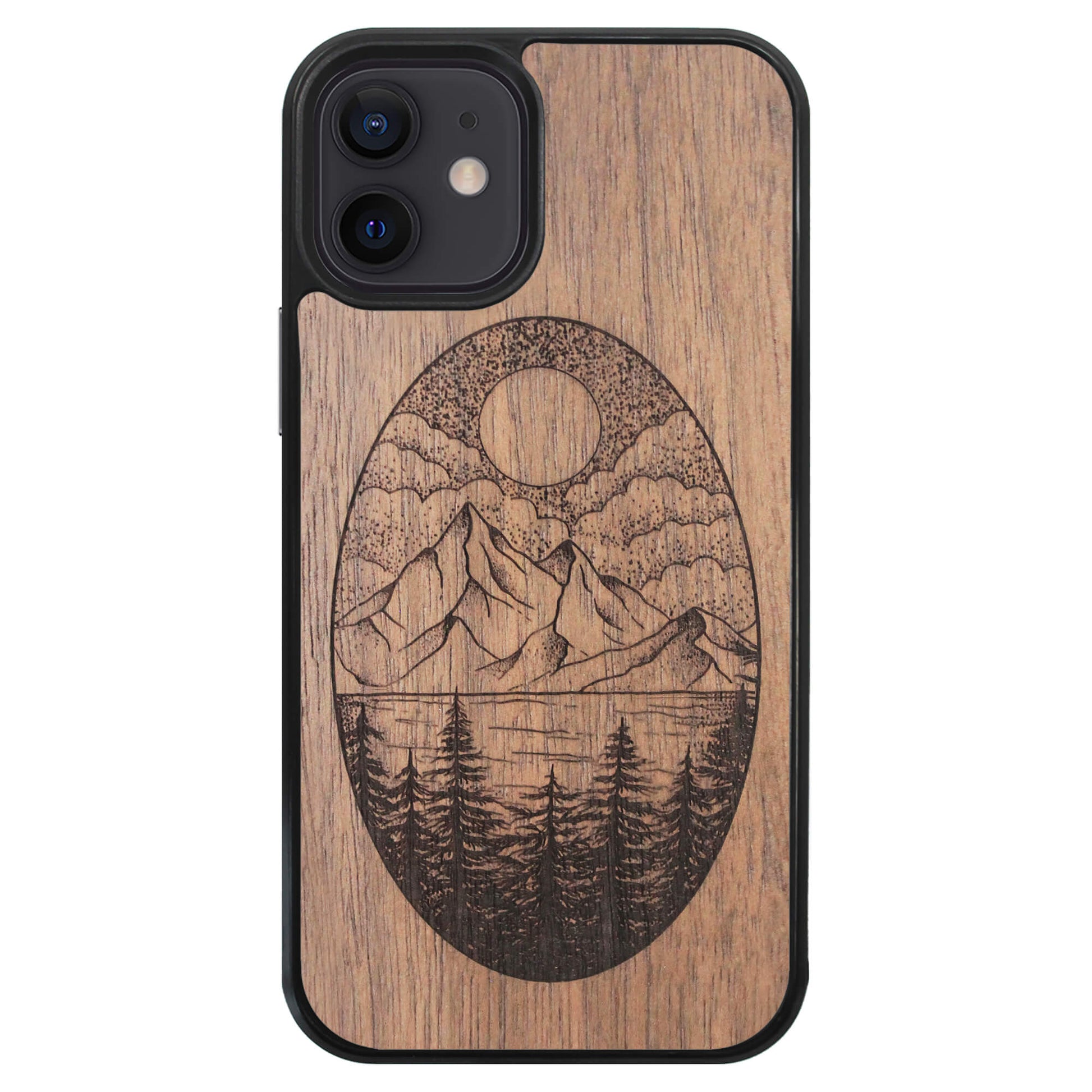 Wooden Case for iPhone 12 Mini Landscape
