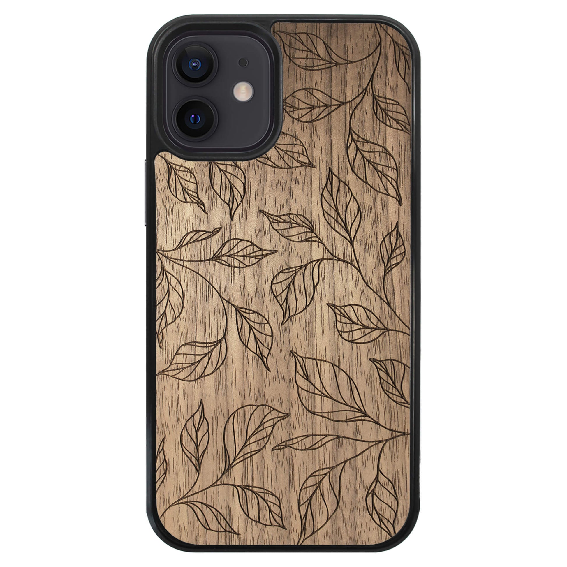 Wooden Case for iPhone 12 Mini Botanical Leaves