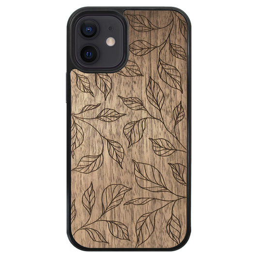 Wooden Case for iPhone 12 Mini Botanical Leaves
