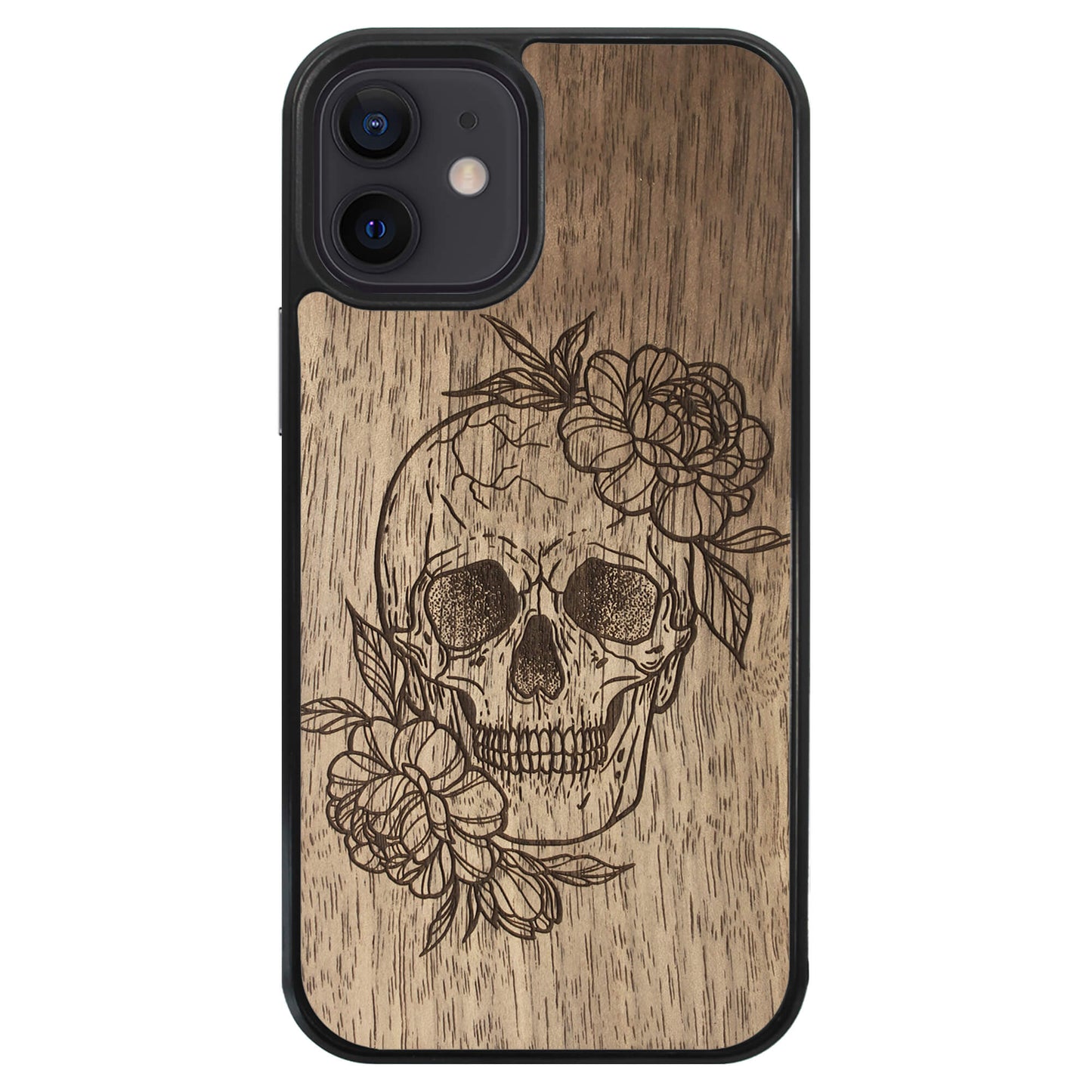 Wooden Case for iPhone 12 Mini Skull