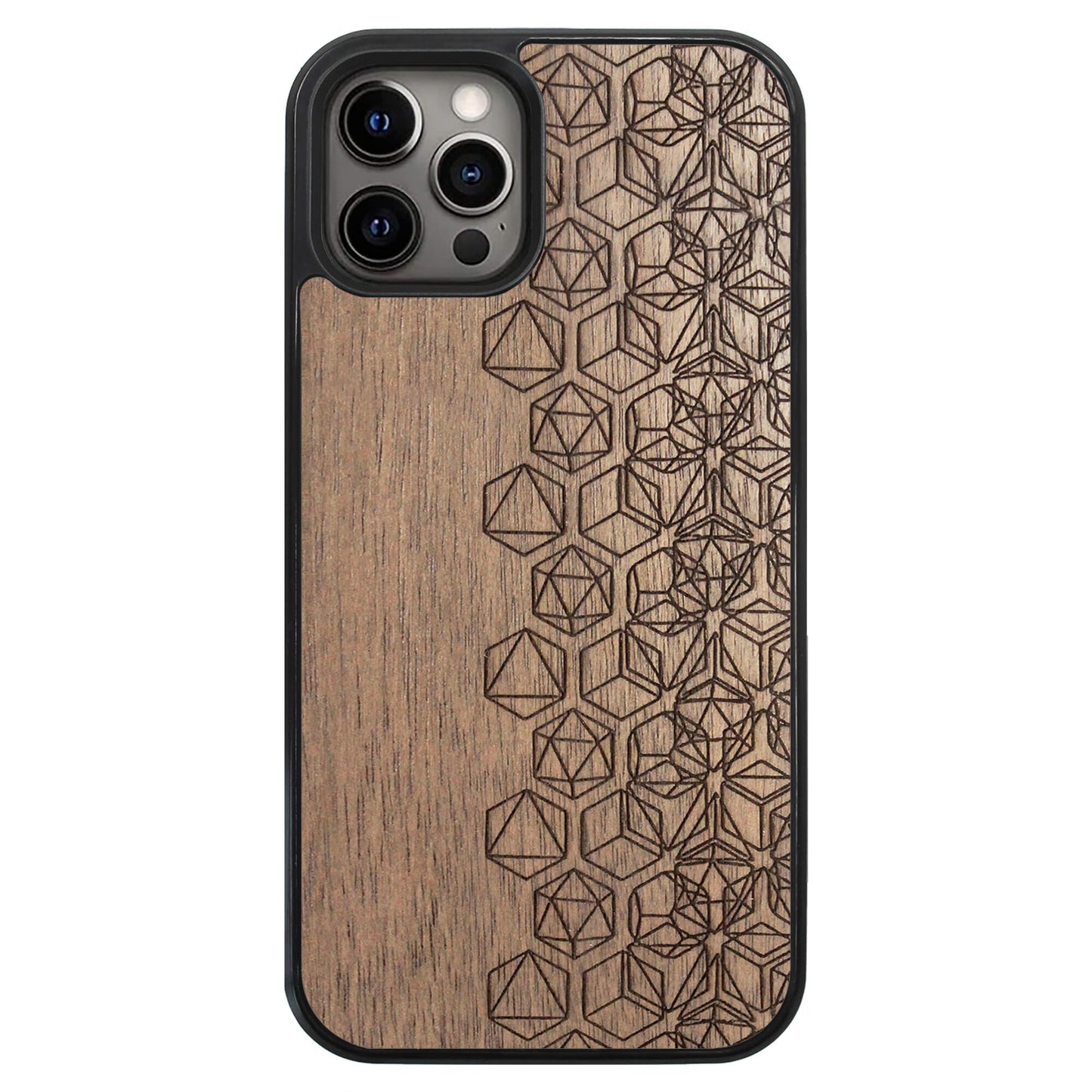 Wooden Case for iPhone 12 Pro Geometric