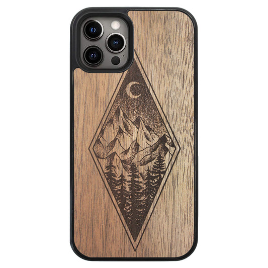 Wooden Case for iPhone 12 Pro Mountain Night