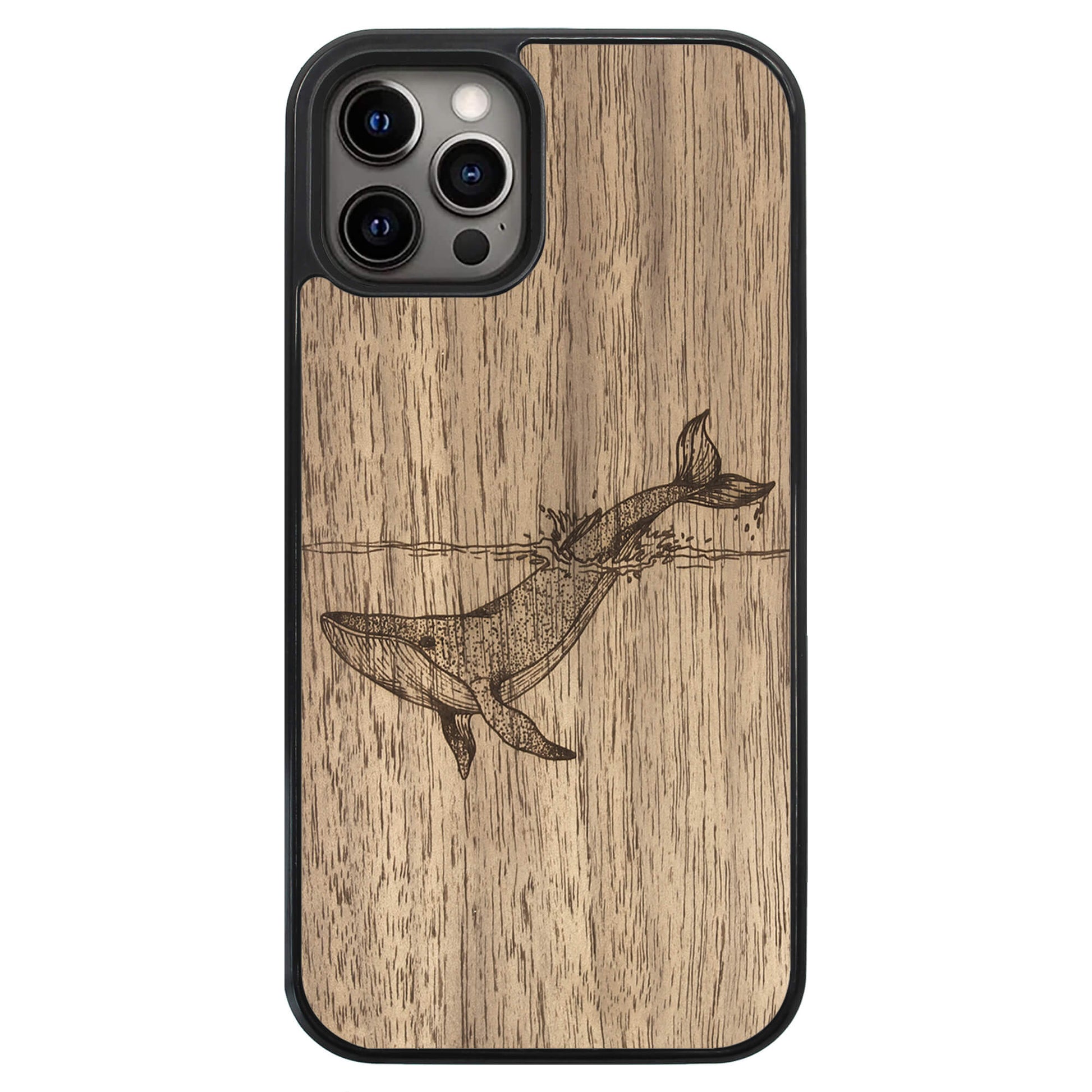Wooden Case for iPhone 12 Pro Whale