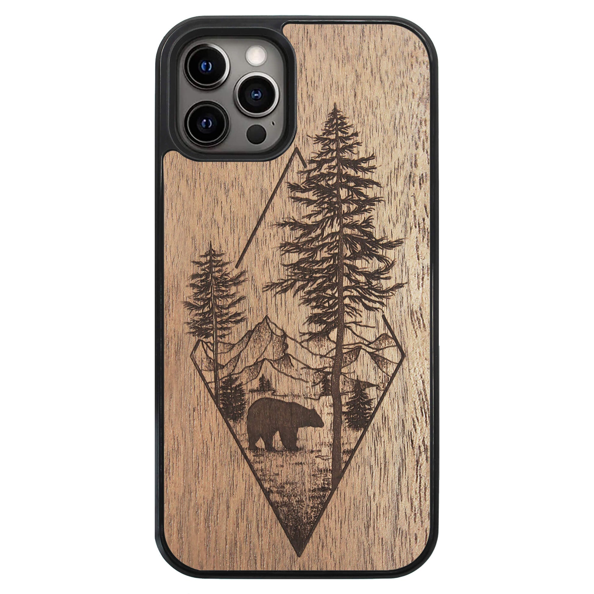 Wooden Case for iPhone 12 Pro Woodland Bear