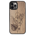 Wooden Case for iPhone 12 Pro Max Monstera