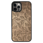 Wooden Case for iPhone 12 Pro Max Botanical Leaves