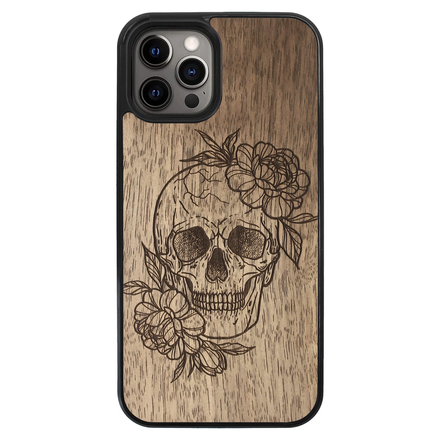 Wooden Case for iPhone 12 Pro Max Skull