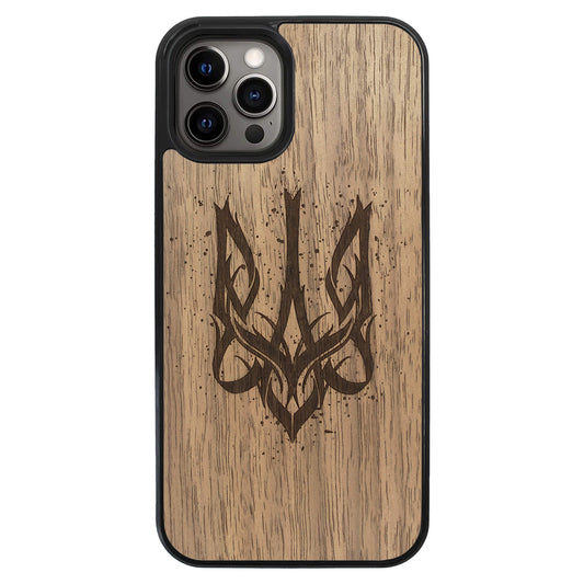 Wooden Case for iPhone 12 Pro Max Ukrainian Trident Trizub