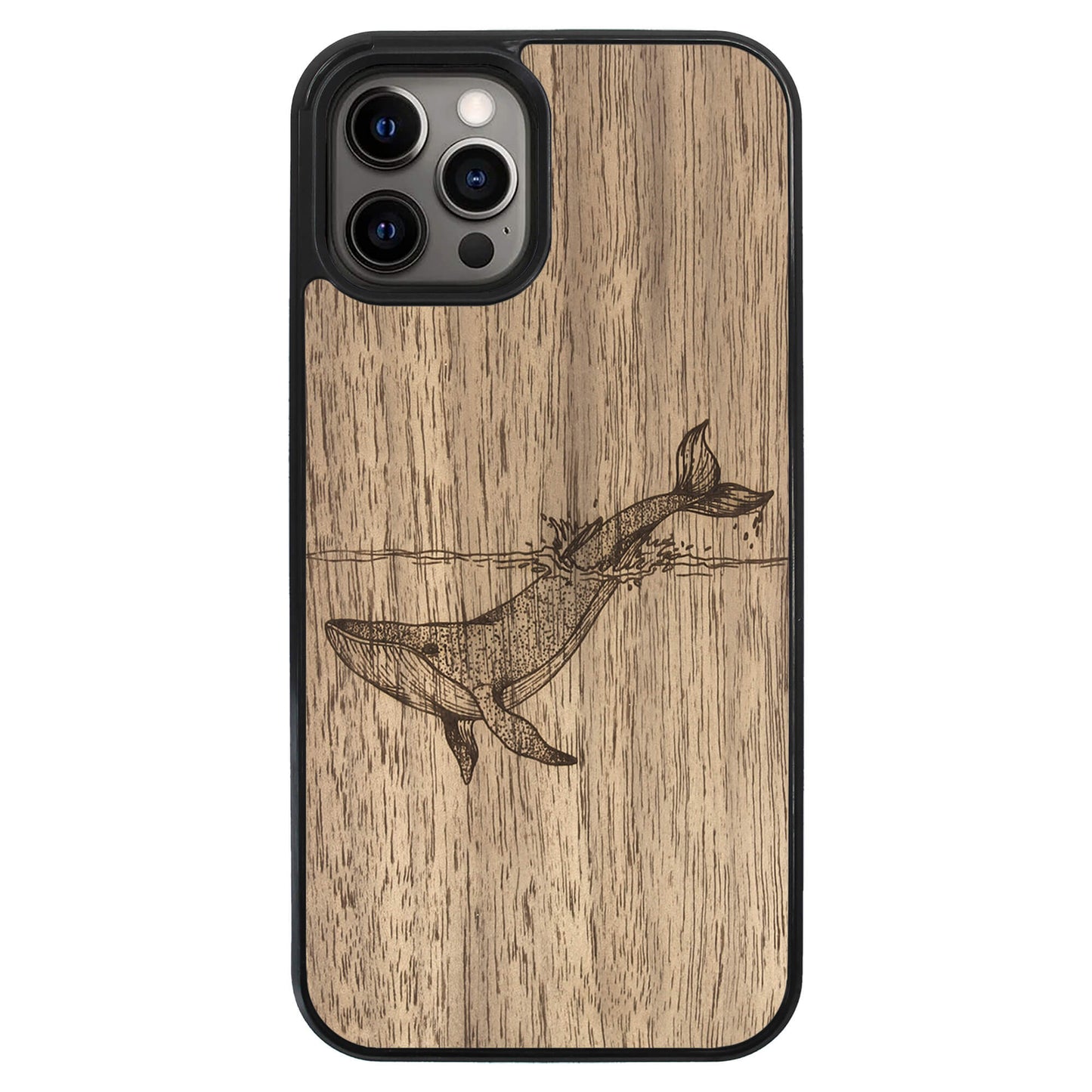 Wooden Case for iPhone 12 Pro Max Whale