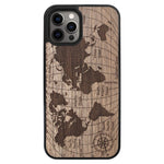 Wooden Case for iPhone 12 Pro Max World Map