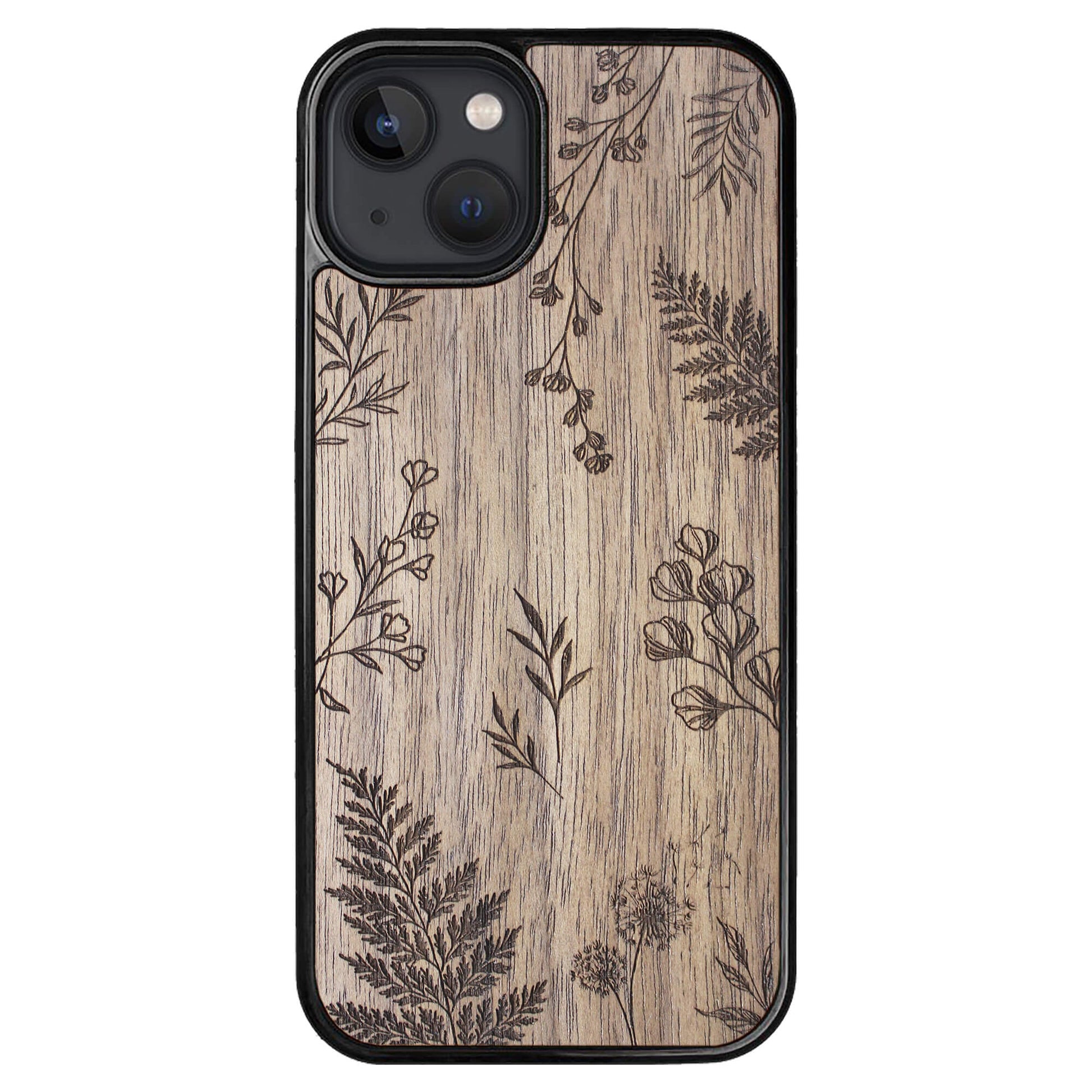 Wooden Case for iPhone 13 Botanical