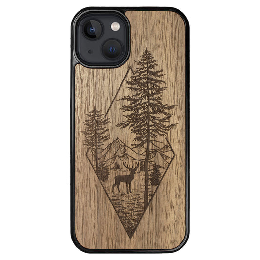 Wooden Case for iPhone 13 Deer Woodland