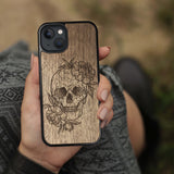 Wood iPhone 11 Case Skull