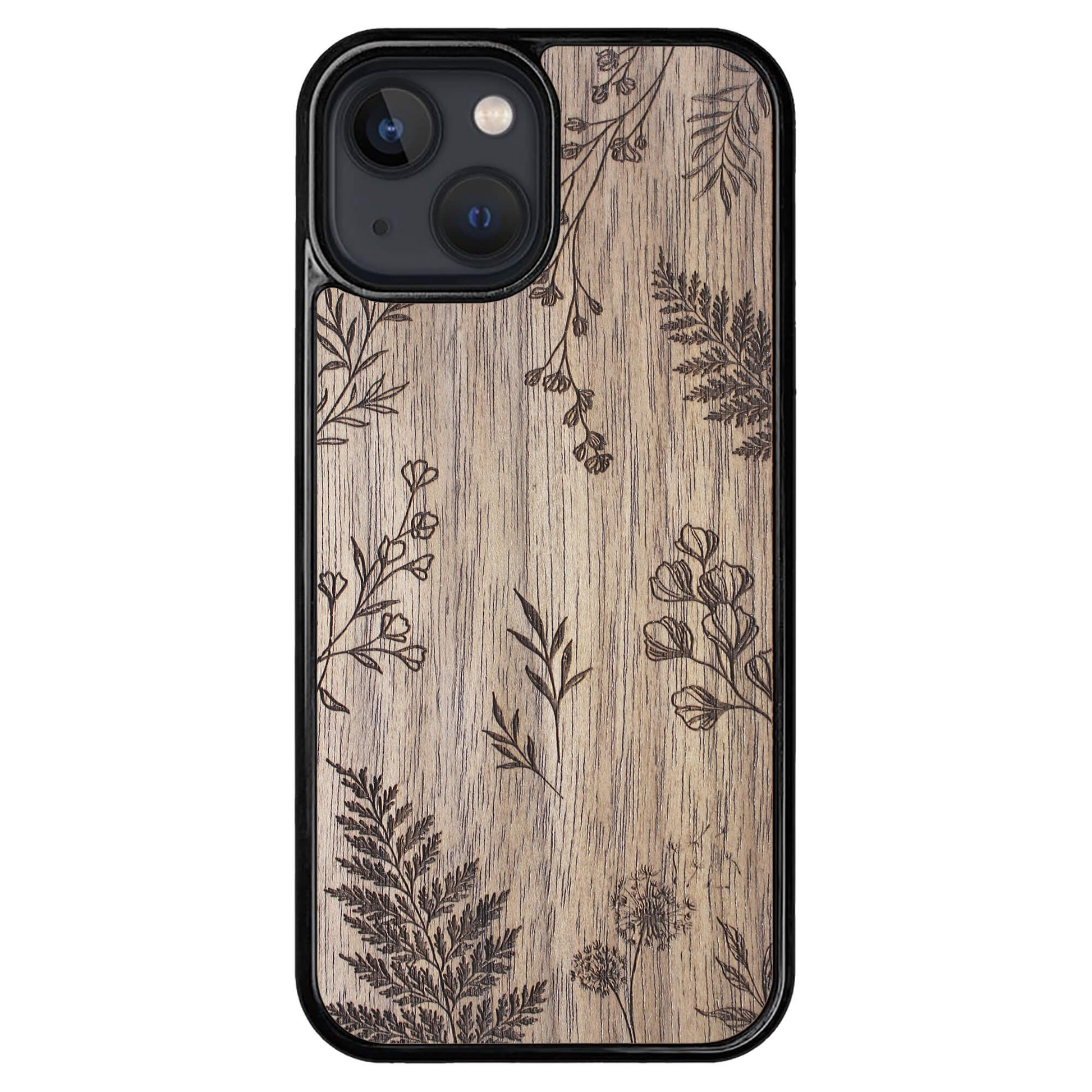 Wooden Case for iPhone 13 Mini Botanical