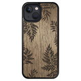 Wooden Case for iPhone 13 Mini Botanical Fern