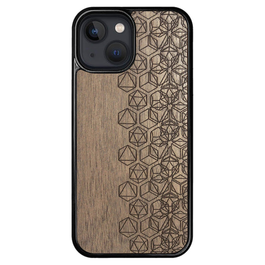 Wooden Case for iPhone 13 Mini Geometric