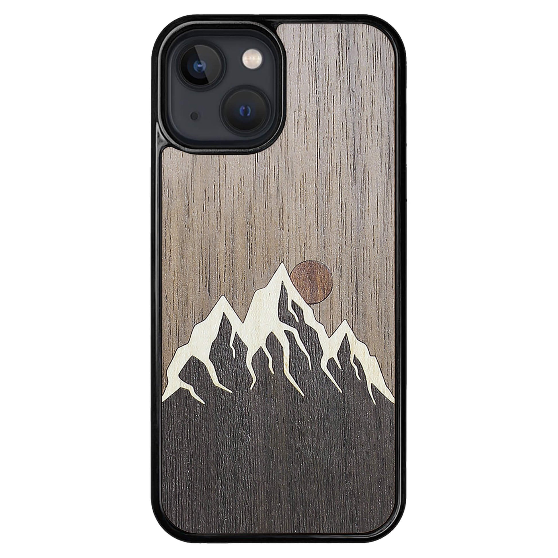 Wooden Case for iPhone 13 Mini Mountain