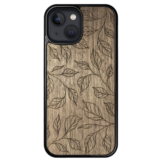 Wooden Case for iPhone 13 Mini Botanical Leaves