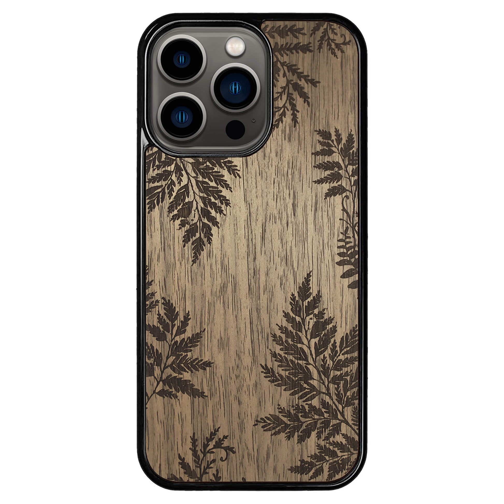 Wooden Case for iPhone 13 Pro Botanical Fern