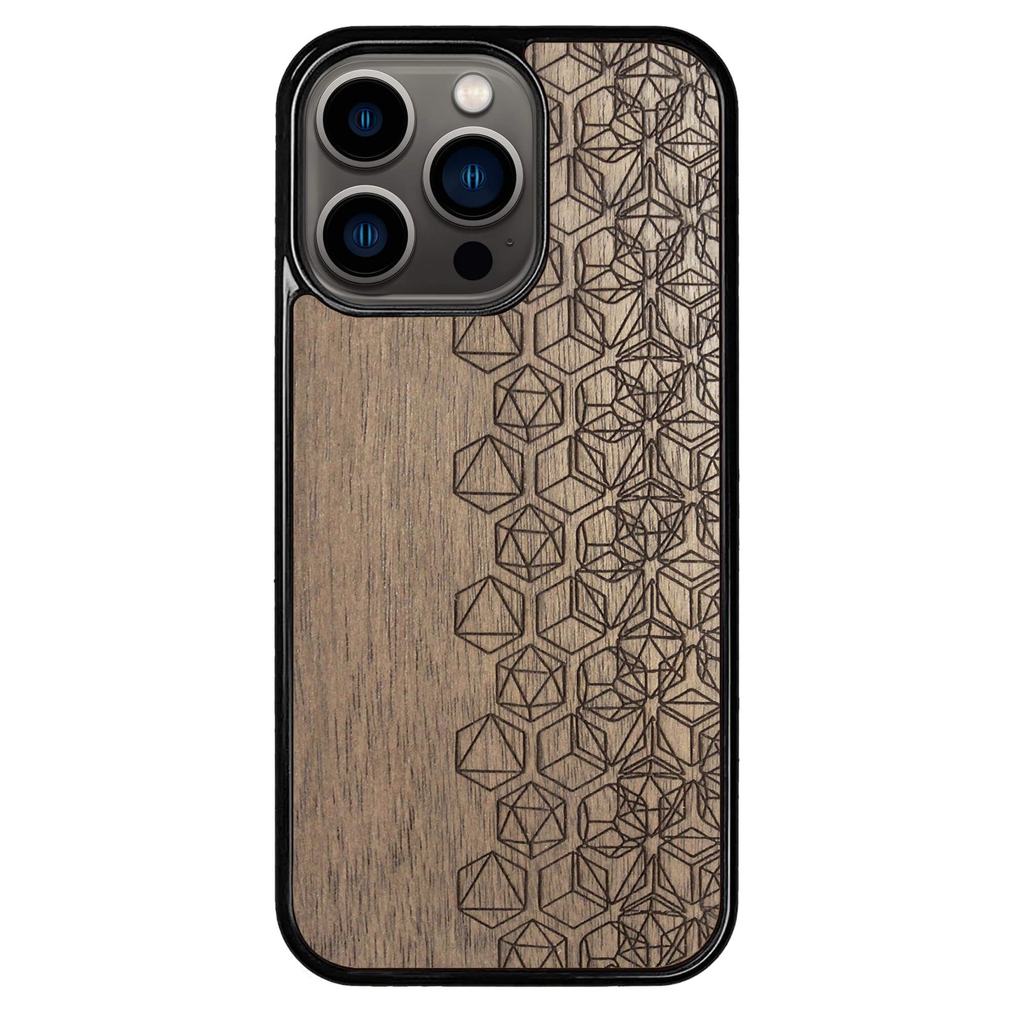 Wooden Case for iPhone 13 Pro Geometric