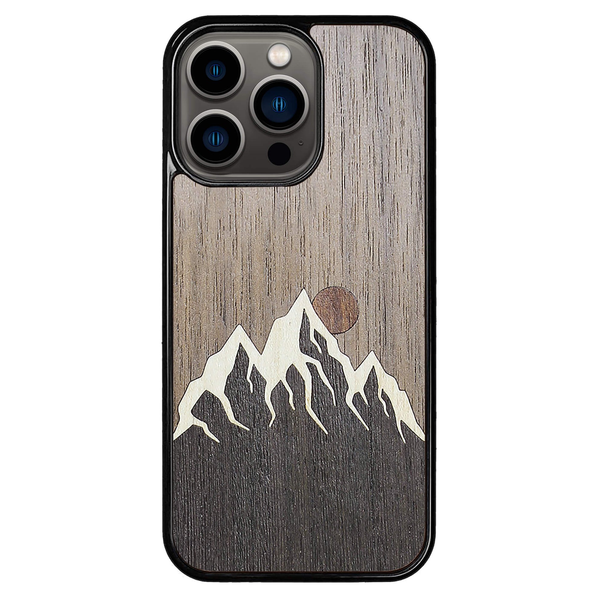 Wooden Case for iPhone 13 Pro Mountain