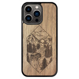 Wooden Case for iPhone 13 Pro Mountain Road