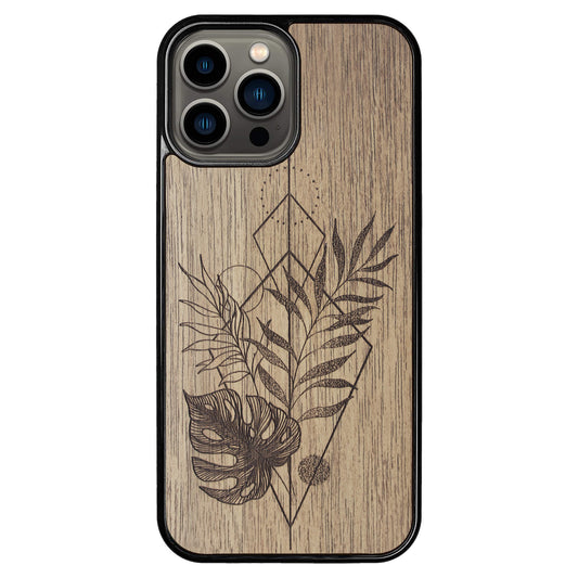 Wooden Case for iPhone 13 Pro Max Monstera