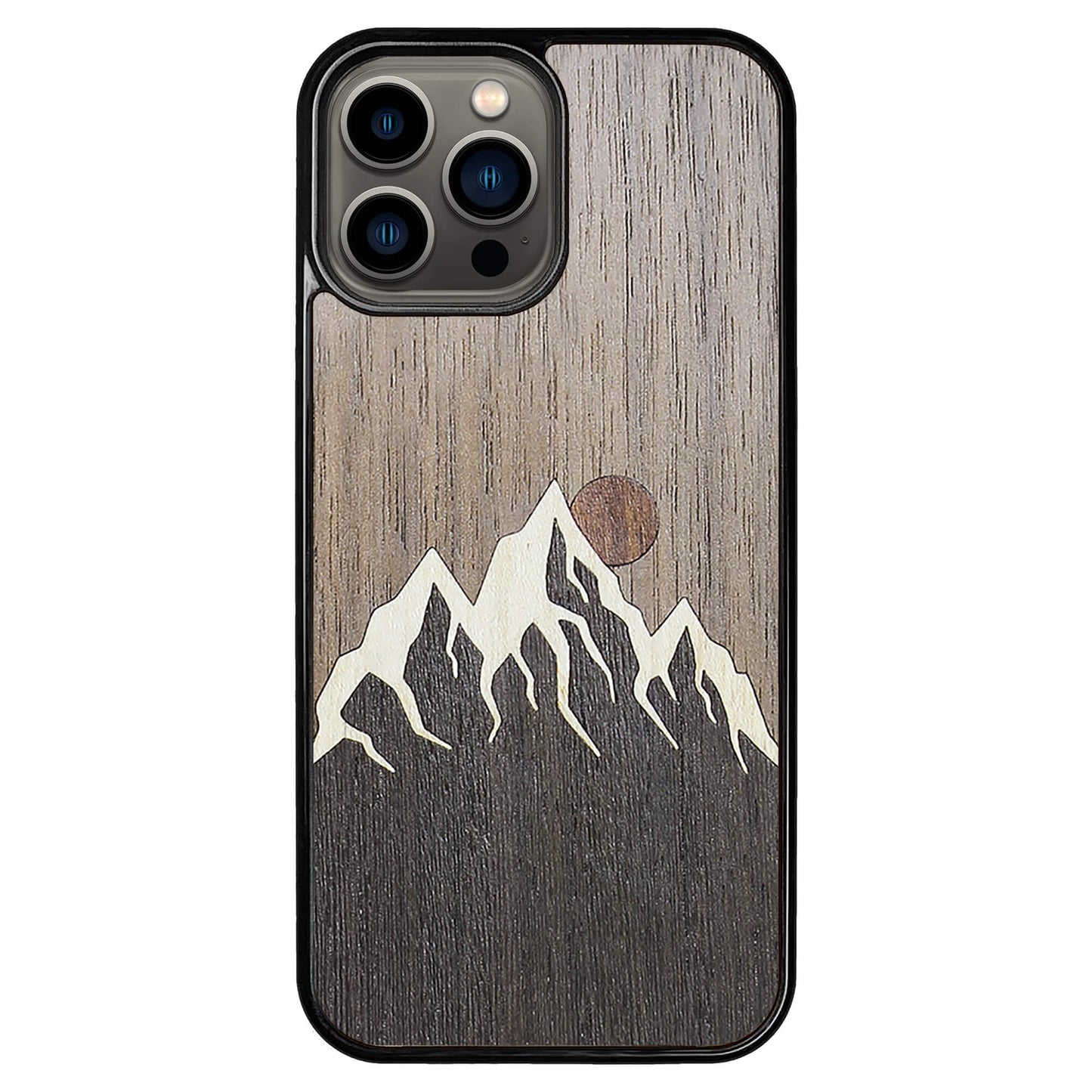Wooden Case for iPhone 13 Pro Max Mountain