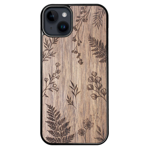 Wooden Case for iPhone 14 Plus Botanical