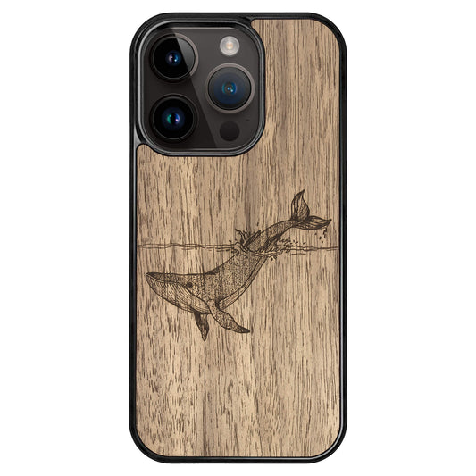 Wooden Case for iPhone 14 Pro Whale