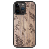 Wooden Case for iPhone 14 Pro Max Botanical