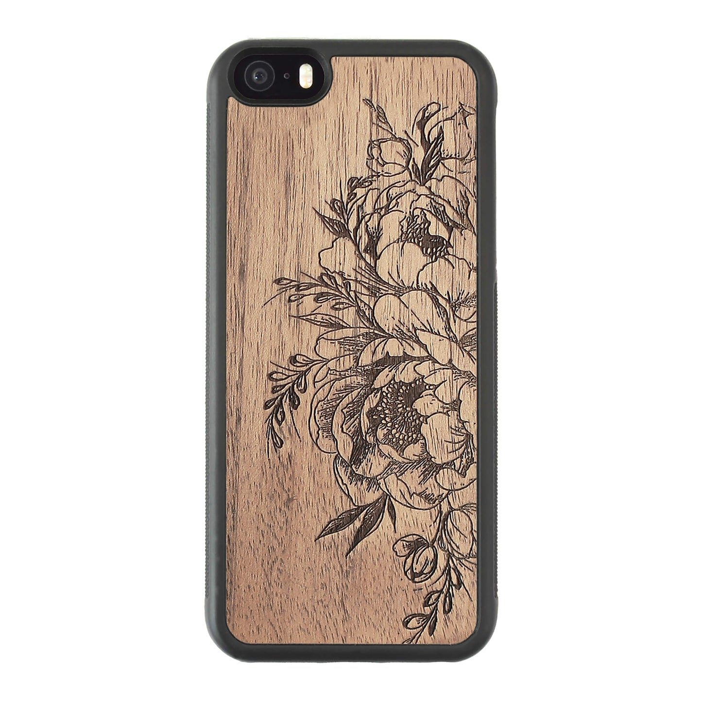 Wooden Case for iPhone 5/5S Flowers