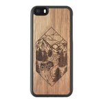 Wooden Case for iPhone 5/5S/SE[2016] Mountain Road