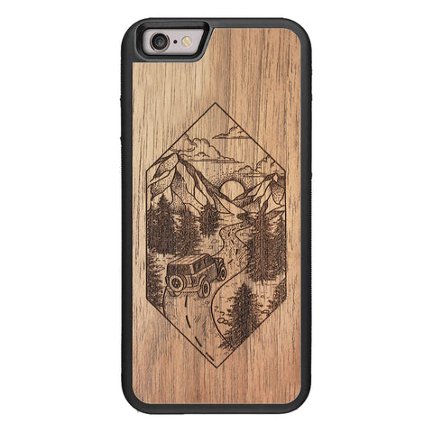 Wooden Case for iPhone 6/6S Mountain Road