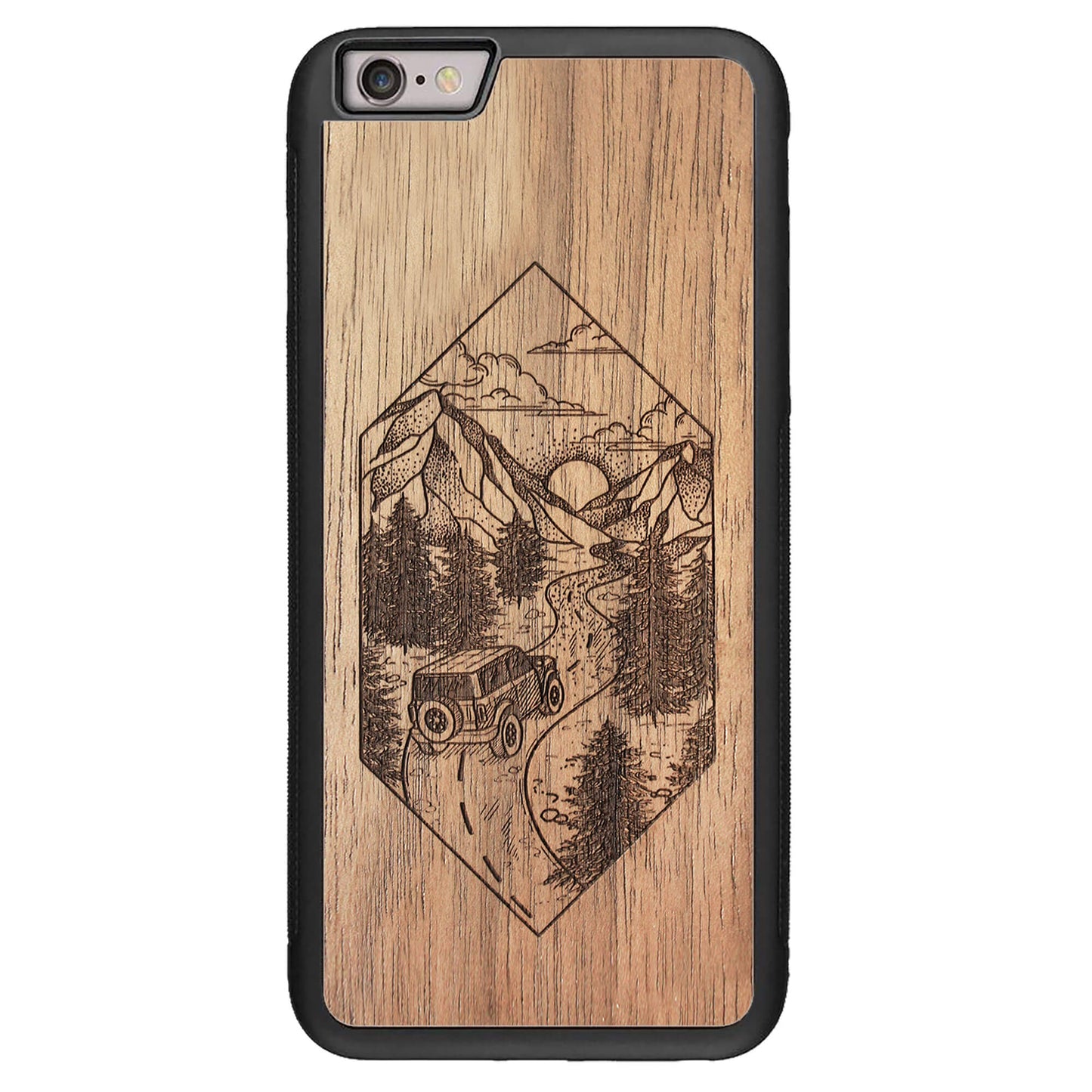 Wooden Case for iPhone 6/6S Plus Mountain Road