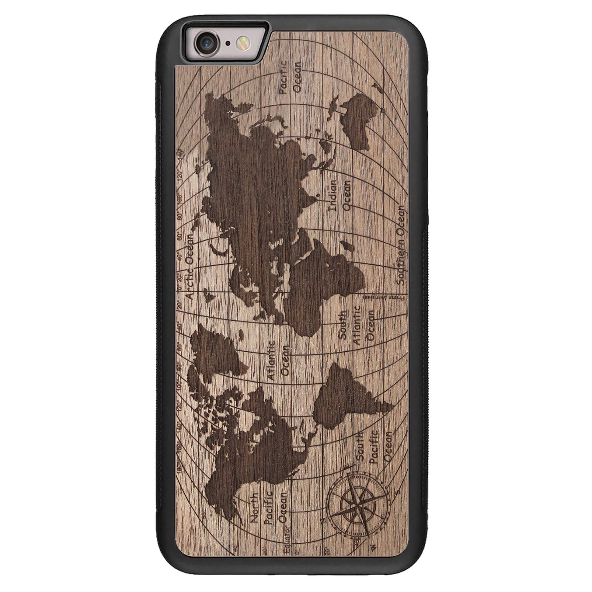 Wooden Case for iPhone 6/6S Plus World Map