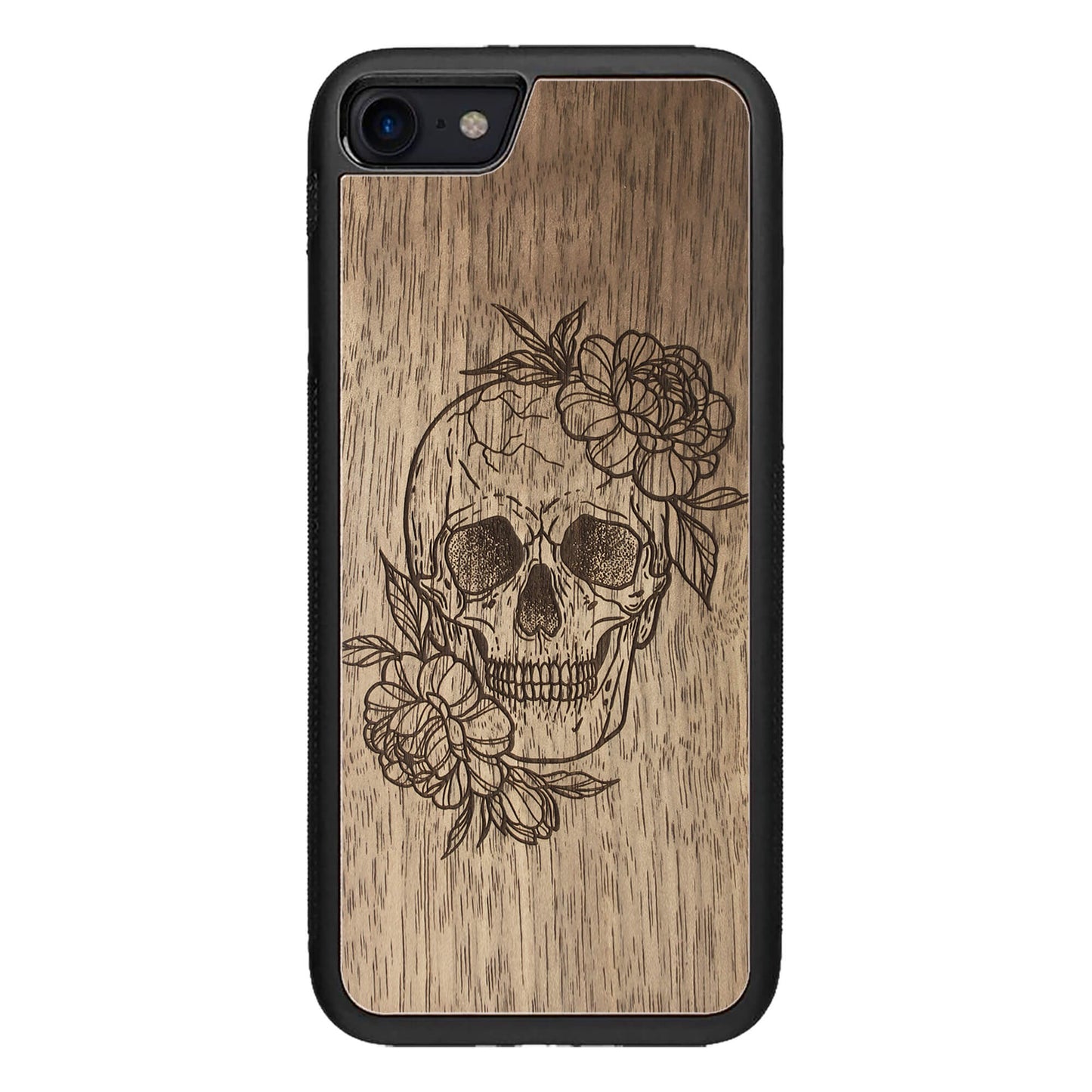 Wooden Case for iPhone 8 Skull