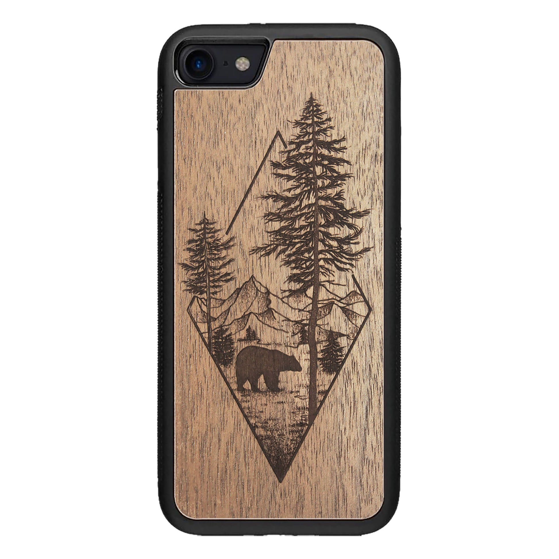 Wooden Case for iPhone 8 Woodland Bear