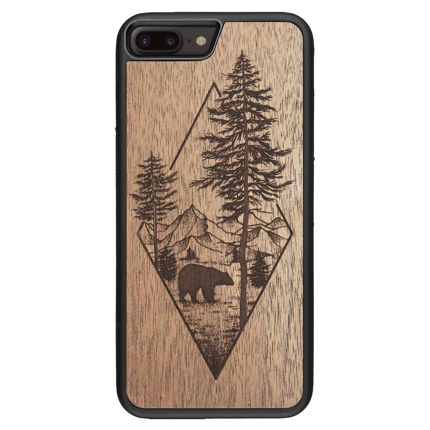 Wooden Case for iPhone 8 Plus Woodland Bear
