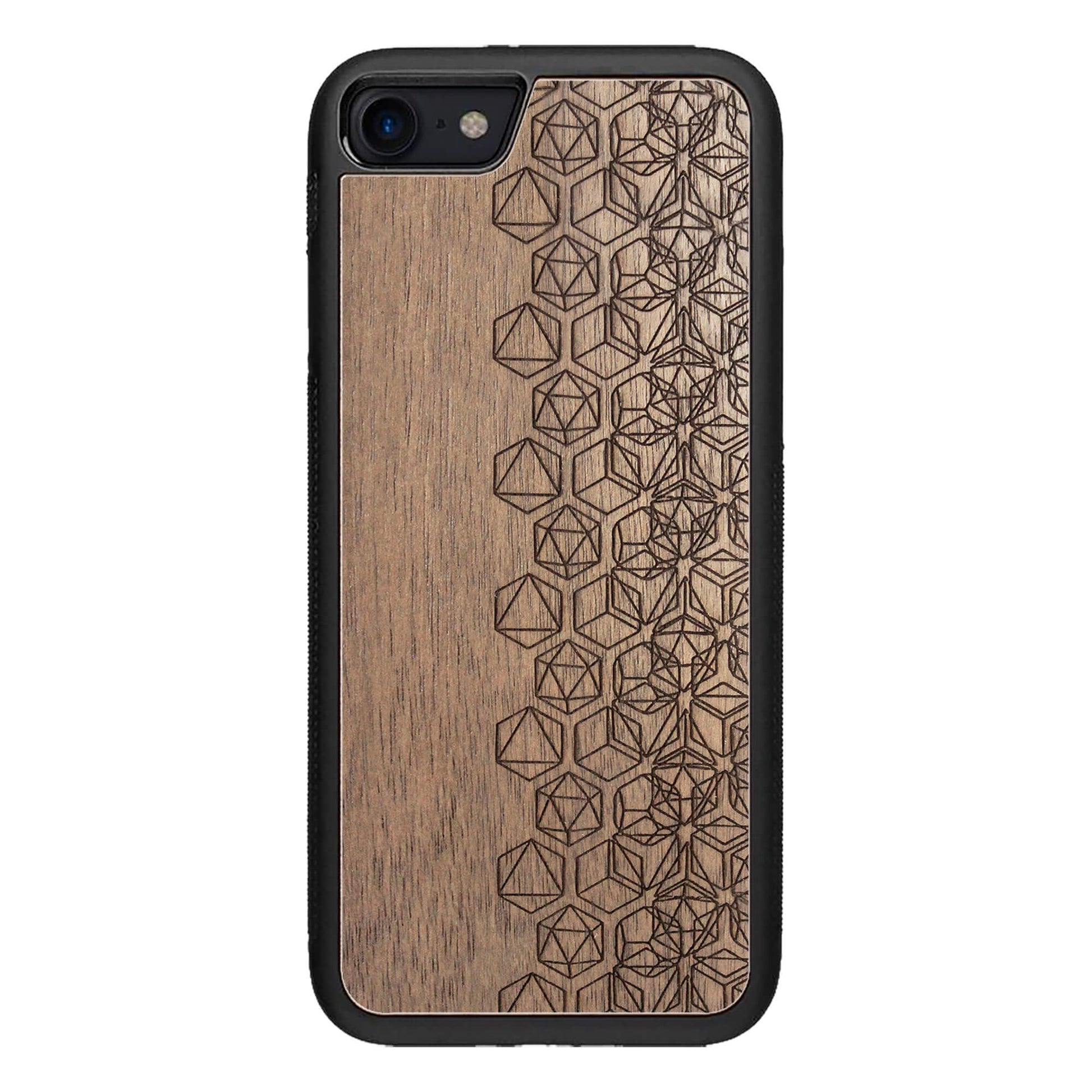 Wooden Case for iPhone SE 2 generation case Geometric