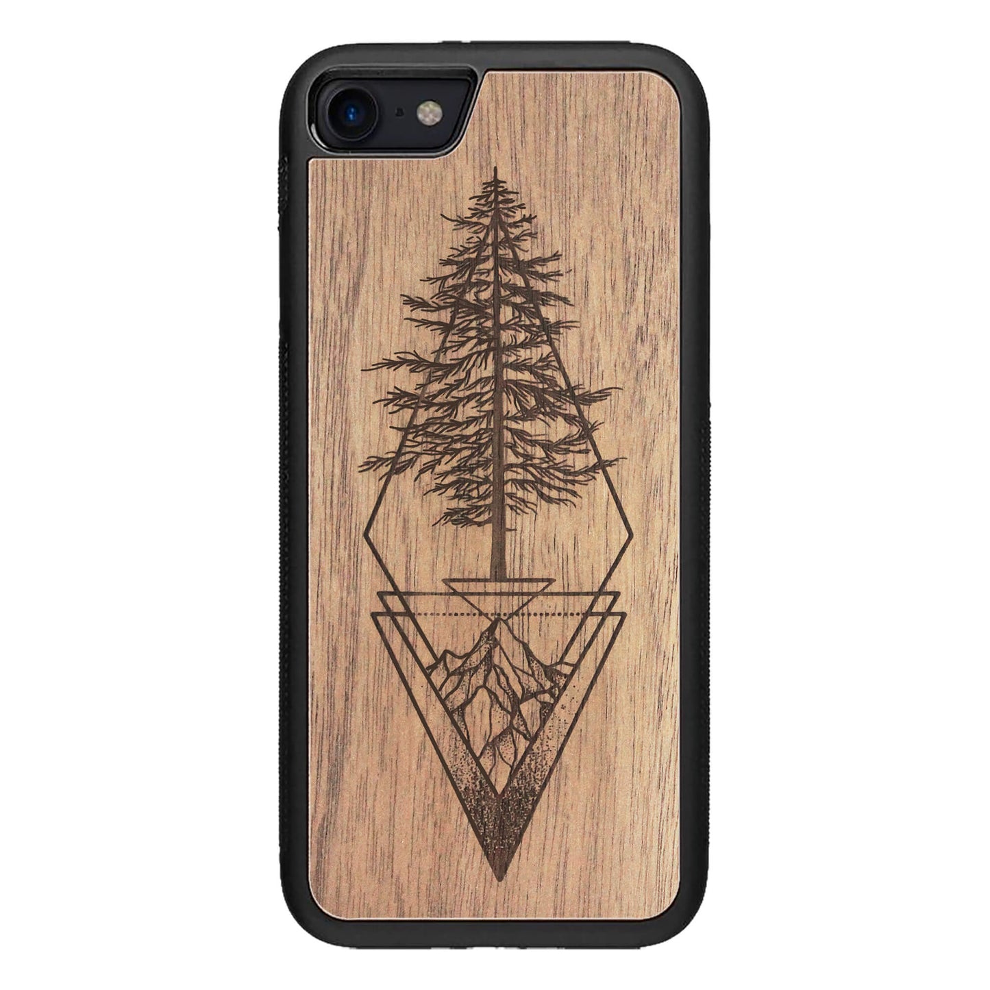 Wooden Case for iPhone SE 2 generation case Picea