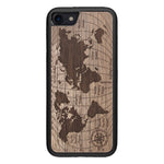 Wooden Case for iPhone SE 3 generation case World Map