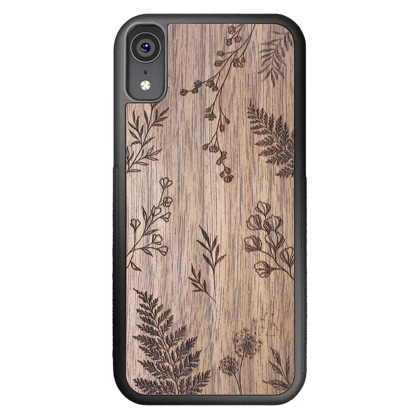 Wooden Case for iPhone XR Botanical
